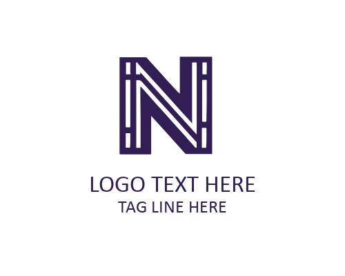 Outline Letter N Logo for Minimalist Branding