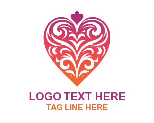 Outline Luxury Heart Logo