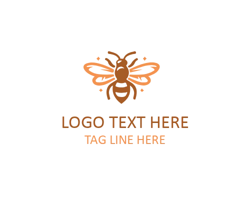 Outline Minimal Bee Icon
