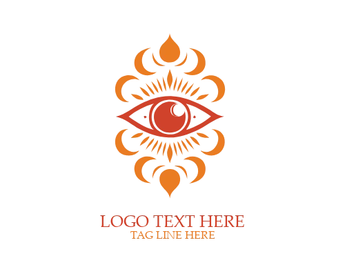 Outline Minimal Boho Eye Logo