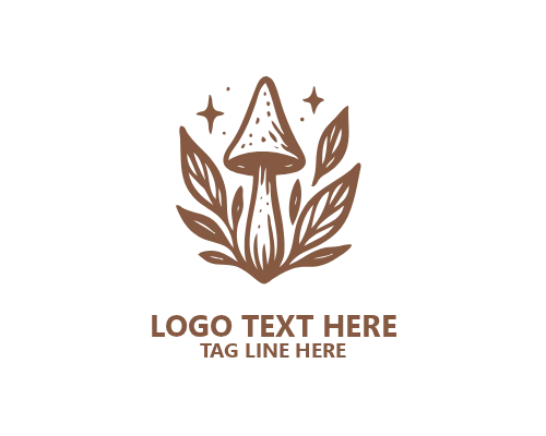 Outline Mushroom Icon Logo