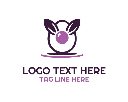 Outline purple Egg Logo