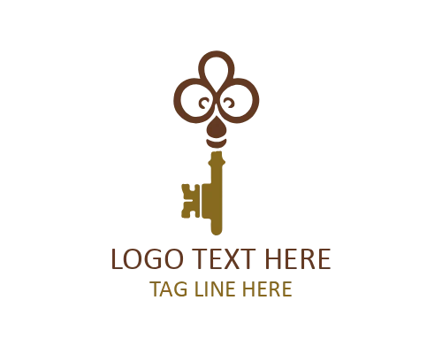 Oval Frame Butterfly Key Logo