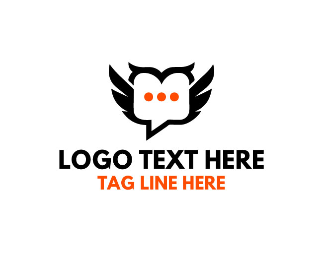 Owl Chat Circle Logo