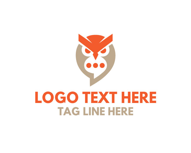 Owl Chat Eye Logo