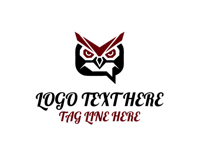 Owl Chat Face Logo