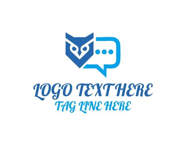 Owl Chat Signal Logo