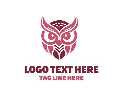 Owl Face Outline Logo