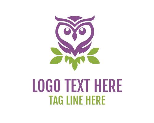 Owl Feather Wings Logo