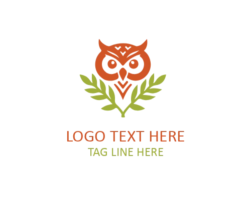 Owl Head Emblem Logo