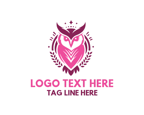 Owl Reading a Book Knowledge Logo