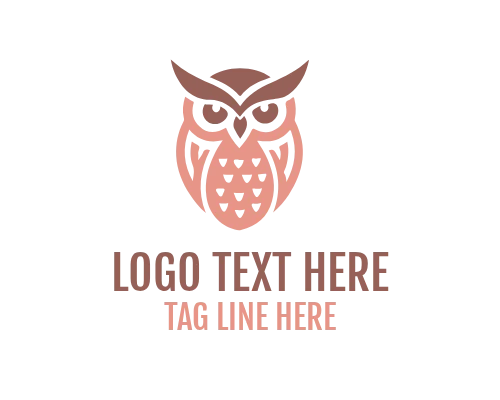 Owl Shadow Silhouette Logo