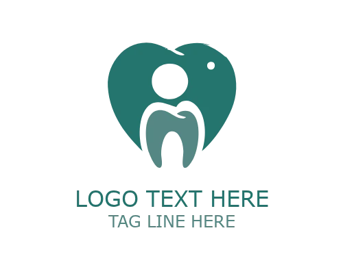 Paediatric Dentistry Tooth Heart Logo for Child Dental Care