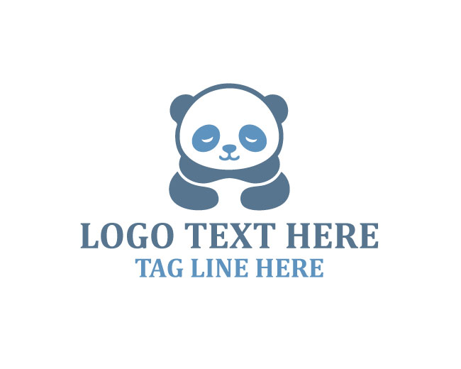 Panda Bamboo Rest Logo logo template preview