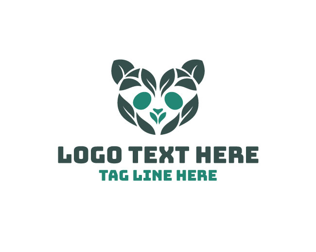 Panda Calm Garden Logo logo template preview