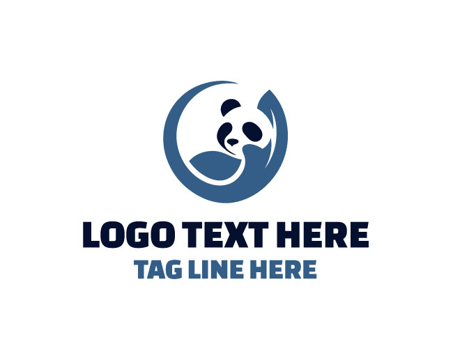 Panda Peaceful Garden Logo logo template preview