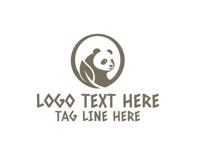 Panda Zen Stone Logo logo template preview