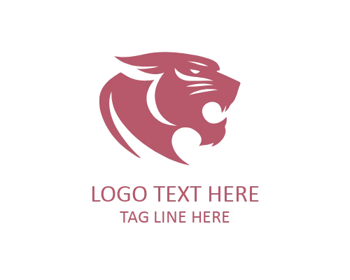 Panther Head Emblem Outline Logo