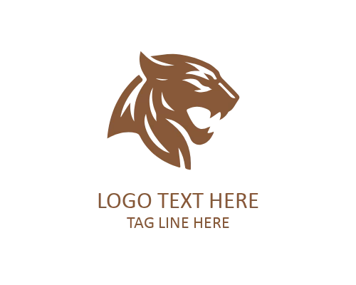 Panther Monoline Outline Logo
