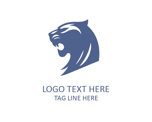 Panther Shadow Silhouette Logo