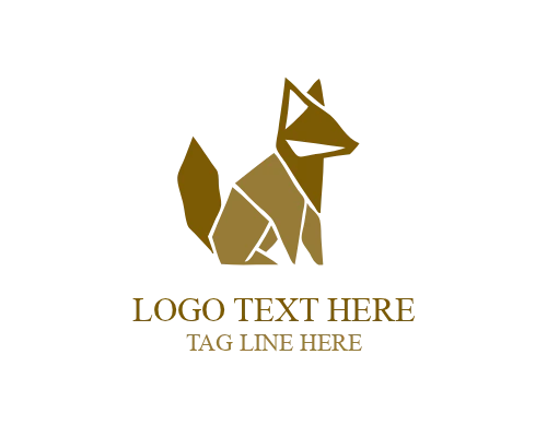 Paper Fold Symbol Animal Logo