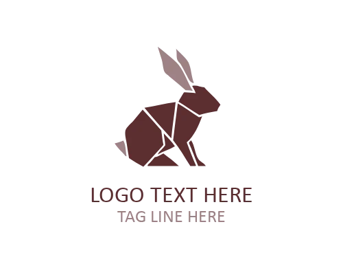 Paper Folded Animal Mark Logo