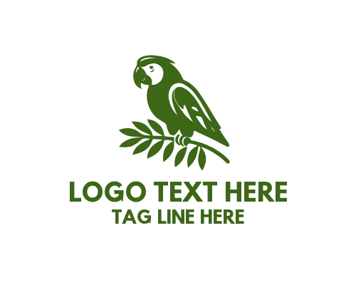 Parrot Green Tropical Logo