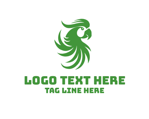 Parrot Sitting Green Logo