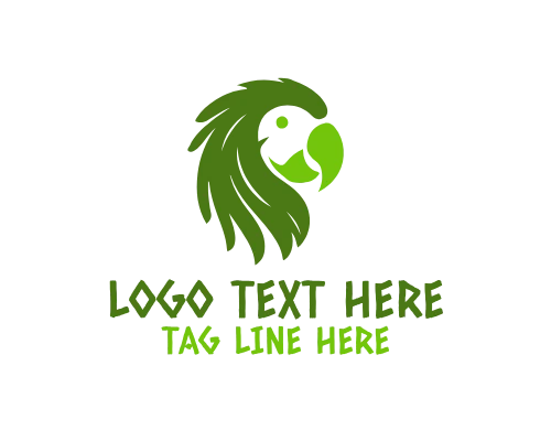 Parrot Tropical Feather Logo