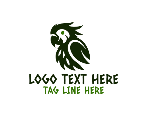 Parrot Tropical Feathers Logo