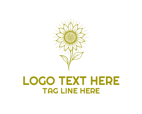 Partial Sunflower Bloom Logo