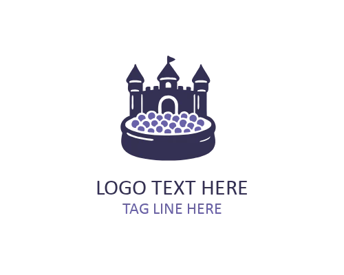 Party Bounce Castle Logo for Event Entertainment