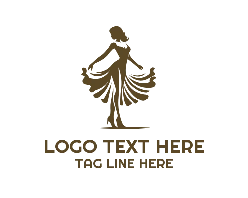 Party Dancing Girl Logo