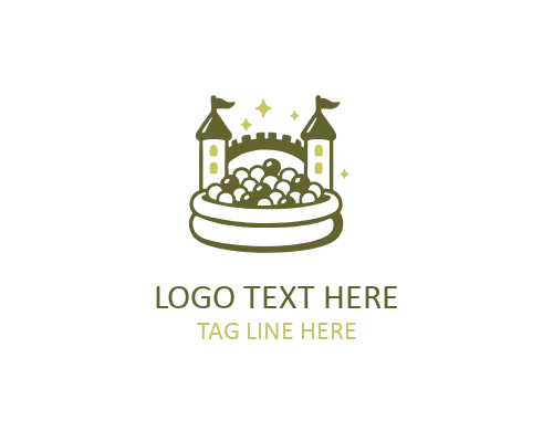 Party Jump House Logo for Inflatable Rentals