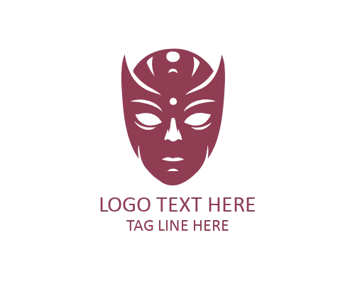 Party Mask Flat Logo for Event, Entertainment, and Festival Brands
