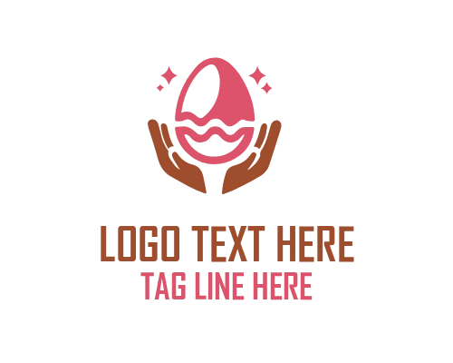 Pastel Easter Egg Logo