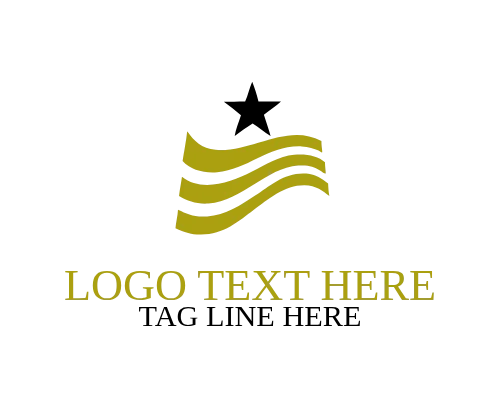 Patriotic Eagle Flag Logo