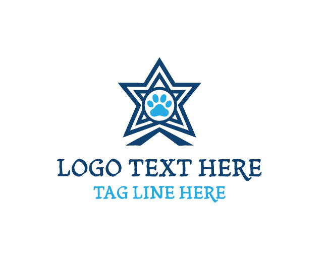 Paw Star Blue Logo