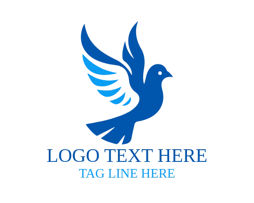 Peace Dove Bird Logo