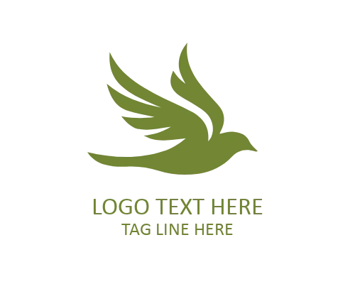 Peace Dove Flying Logo