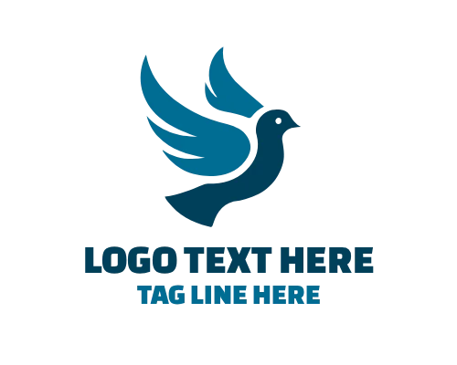 Peace Dove Universal Symbol Logo