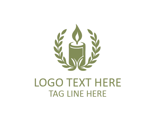 Peace Flame Candle Logo