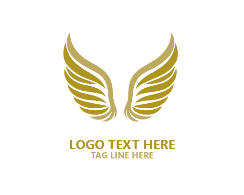  Peace Symbol Angel Wings Logo