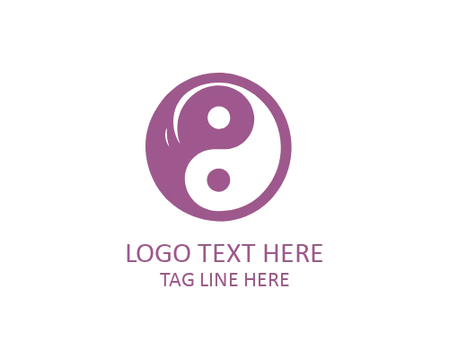 Peace YinYang Symbol Logo
