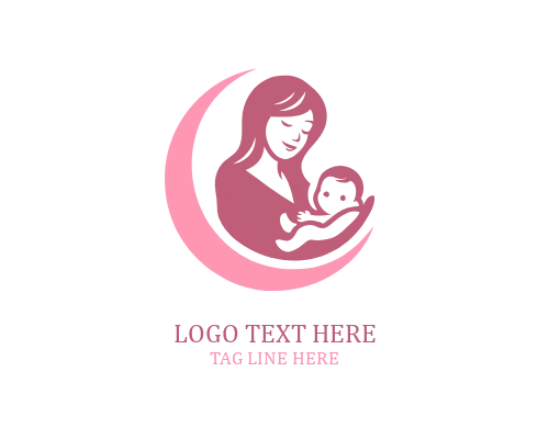 Peaceful Bond Mom And Baby Logo