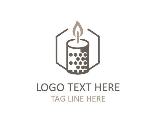 Peaceful Candle Flame Logo
