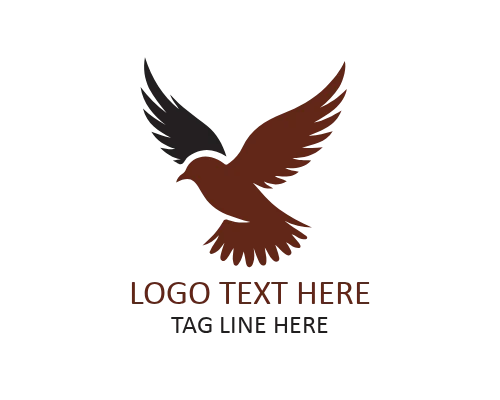 Peaceful Flying Bird Harmony Logo