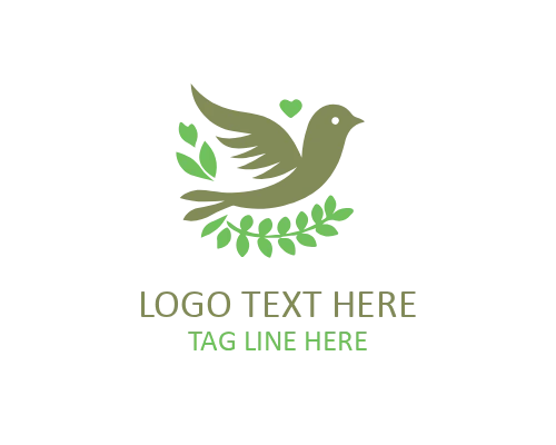 Peaceful Love Bird Logo Design