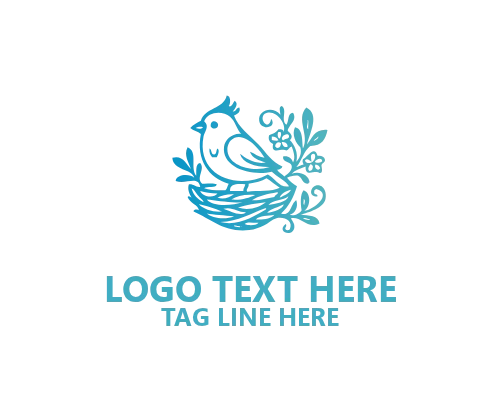 Peaceful Nest Bird Logo