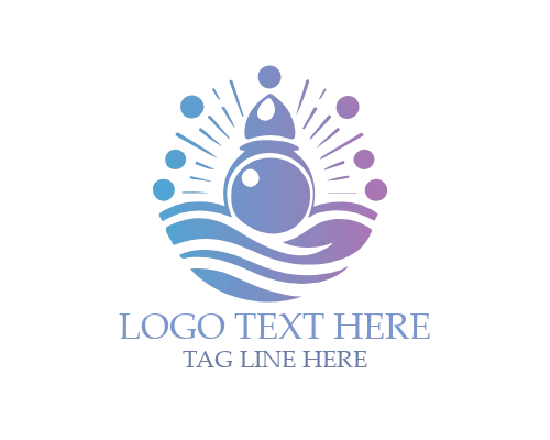 Pearl Wave Logo for Elegant Jewelry and Fashion Brands